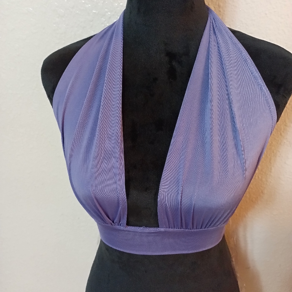 NWT Hot Chic satin purple crop top bundle of 2